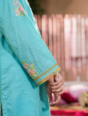 Girls 3-Piece Eastern Wear Suit – 100% Cotton Embroidered Festive Outfit