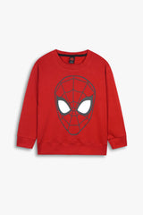 Kids Red Fleece Spiderman Sweatshirt