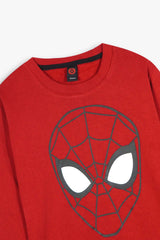 Kids Red Fleece Spiderman Sweatshirt