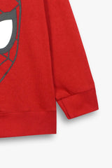 Kids Red Fleece Spiderman Sweatshirt