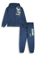 Kids Sonic Tracksuit – 100% Cotton Fleece | Zipper Hoodie & Jogger Set