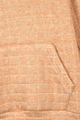 Unisex Kids Quilted Hoodie – Camel Brown
