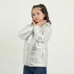 Girls Premium Quality Puffer Zipper Hoodie Jacket