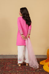 Girls Embroidered 3-Piece Suit – Tilla & Multihead Work with Motif Trouser