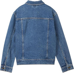 Unisex Kids Basic Denim Button Down Jacket