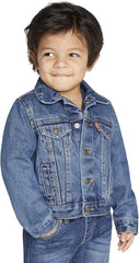 Unisex Kids Basic Denim Button Down Jacket