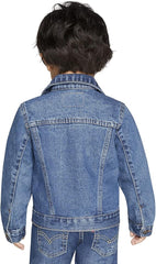 Unisex Kids Basic Denim Button Down Jacket