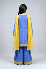 Premium Embroidered Kids Angrakha Frock Suit – Festive Wear | Onion Outfits