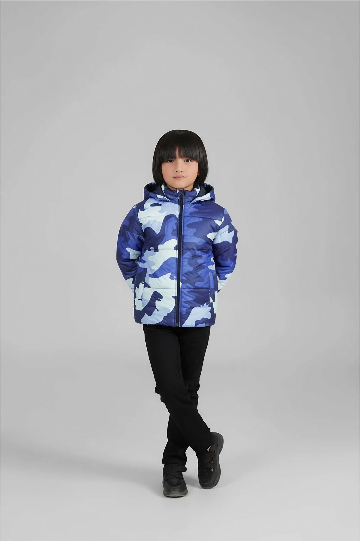 Kids Camouflage Puffer Jacket | Winter Hooded Coat | Warm & Lightweight Outerwear