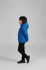 Kids Royal Blue Puffer Jacket | Warm Winter Hooded Coat | Lightweight Insulated Outerwear