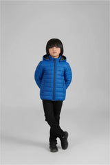 Kids Royal Blue Puffer Jacket | Warm Winter Hooded Coat | Lightweight Insulated Outerwear