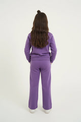 Kids Purple Tom & Jerry Fleece Tracksuit – 100% Cotton Fleece