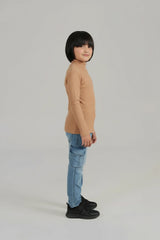 Kids Ribbed High Neck Winter Top – Soft, Warm &amp; Stylish