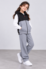 Kids  Sleeveless Hooded Tracksuit