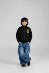 Messi #10 Kids Fleece Jacket – Black & Gold | 100% Premium Fleece