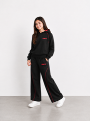 Girls Premium Cotton Terry Wide Leg Hoodie Set