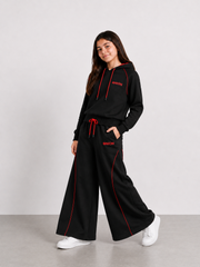 Girls Premium Cotton Terry Wide Leg Hoodie Set