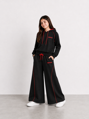Girls Premium Cotton Terry Wide Leg Hoodie Set