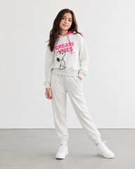 Girls Grey Cotton Fleece Hoodie & Jogger Tracksuit – Pink Trim | Kids Winter 2-Piece Set