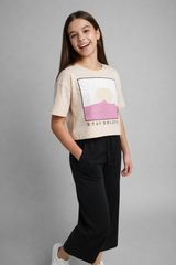Boxy Fit Graphic T-Shirt & Wide Leg Trouser Co-Ord Set – Stay Golden