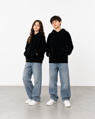 Kids Velvet hoodie – Black