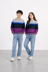 Jeep Multicolor Cotton Sweater – 100% Cotton | Warm & Stylish Winter Wear for Kids (Black & Grey)