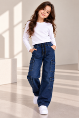 6 Pocket Denim Pant Dark Blue-1