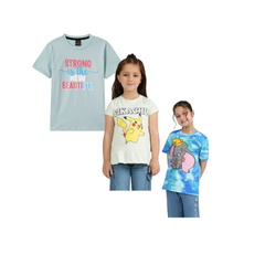 Combo of 3 Girls T shirts Damboo