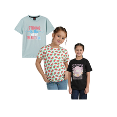 Combo of 3 Girls T shirts WaterMelon