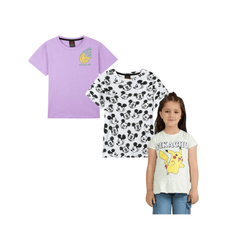 Combo of 3 Girls T shirts PIKACHU