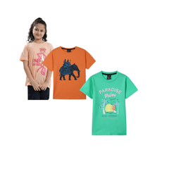 Combo of 3 Girls T shirts Pink panther
