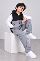 Kids  Sleeveless Hooded Tracksuit