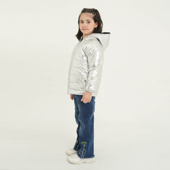 Girls Premium Quality Puffer Zipper Hoodie Jacket