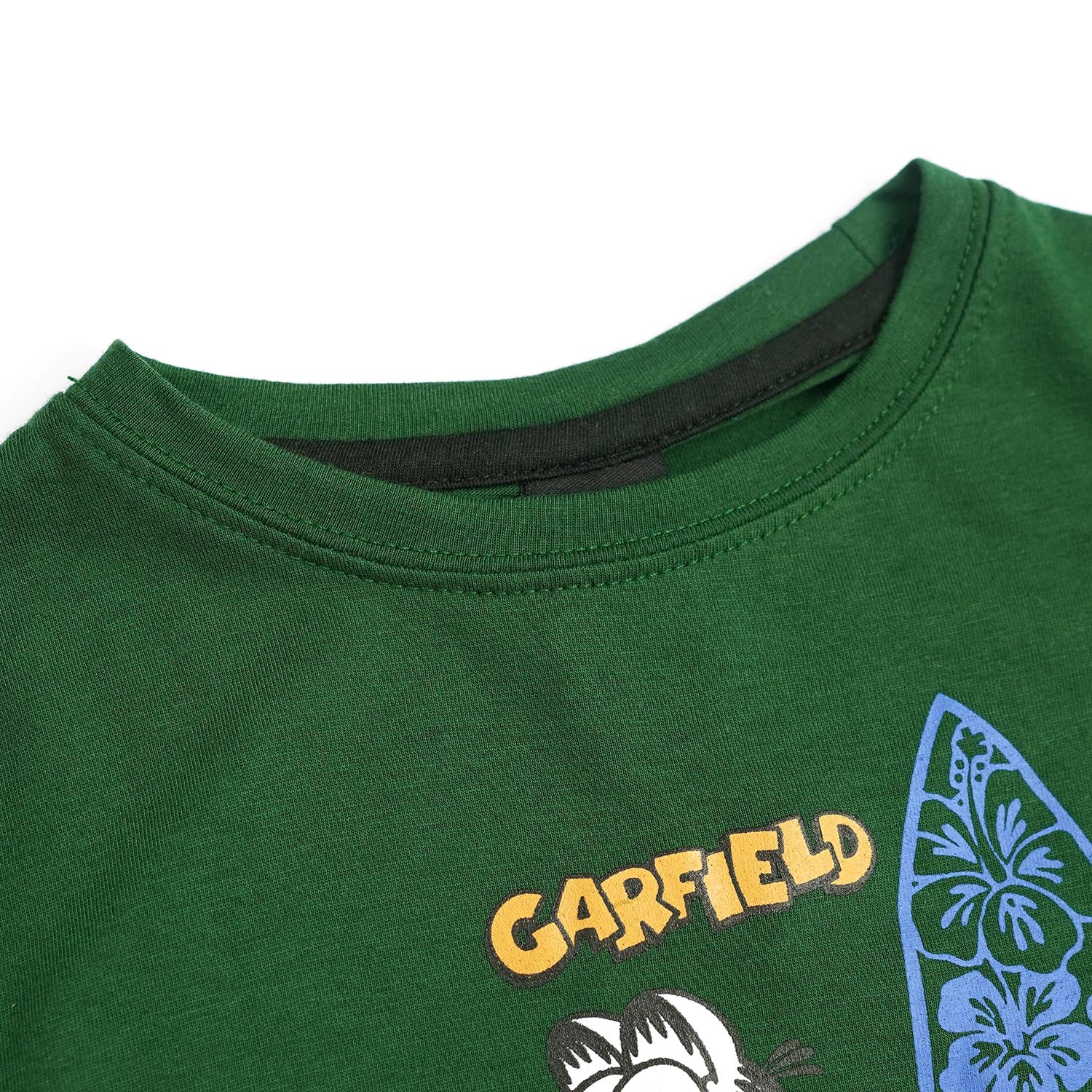 Boys Pure Cotton "Garfield" Slogan T-Shirt