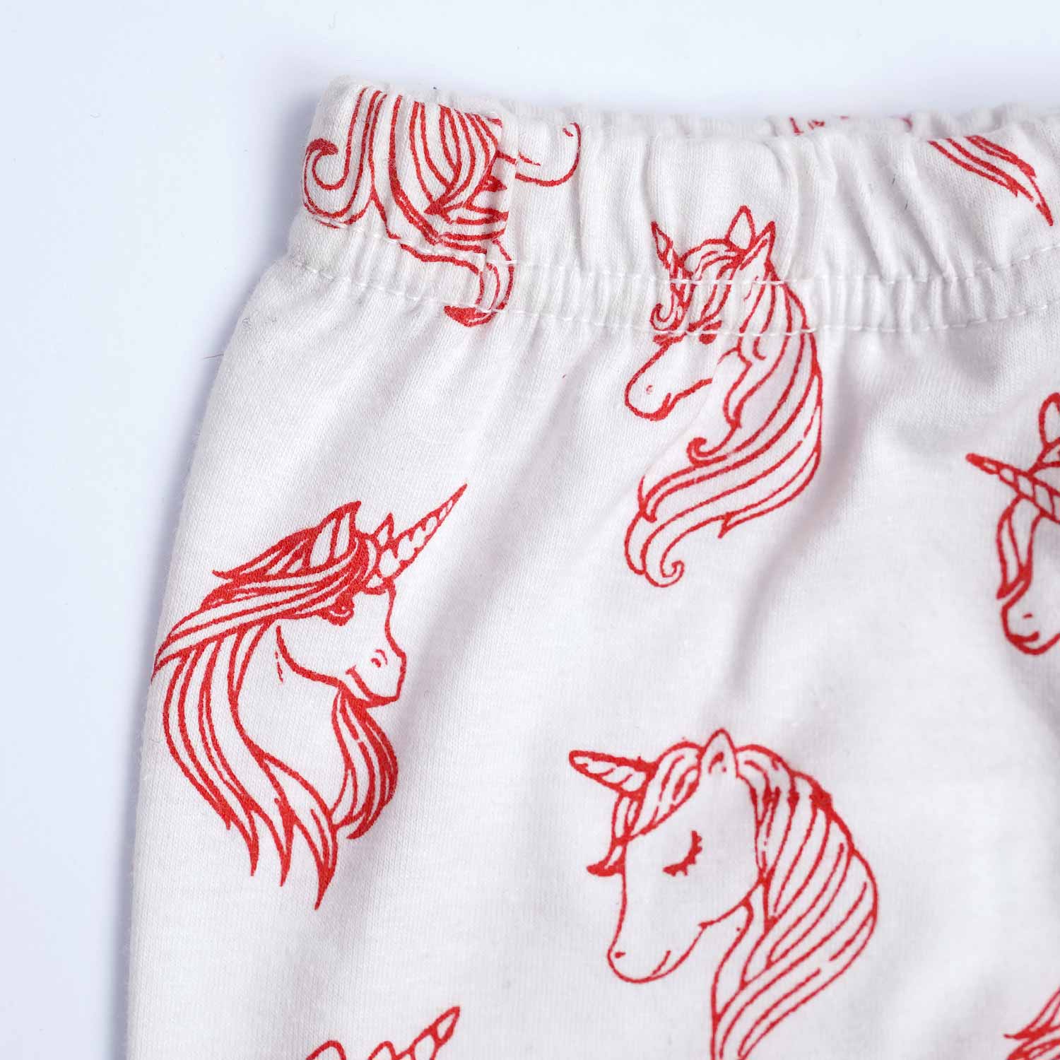 Cotton White Unicorn  Allover Unicorn Printed Leggings
