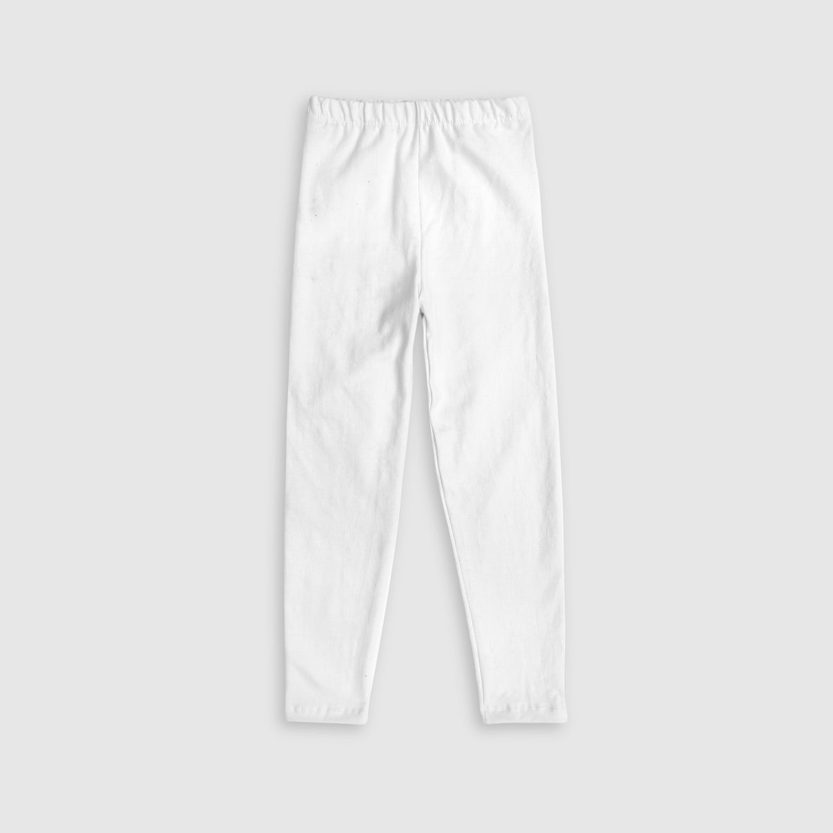 Girls Soft Cotton White Leggings