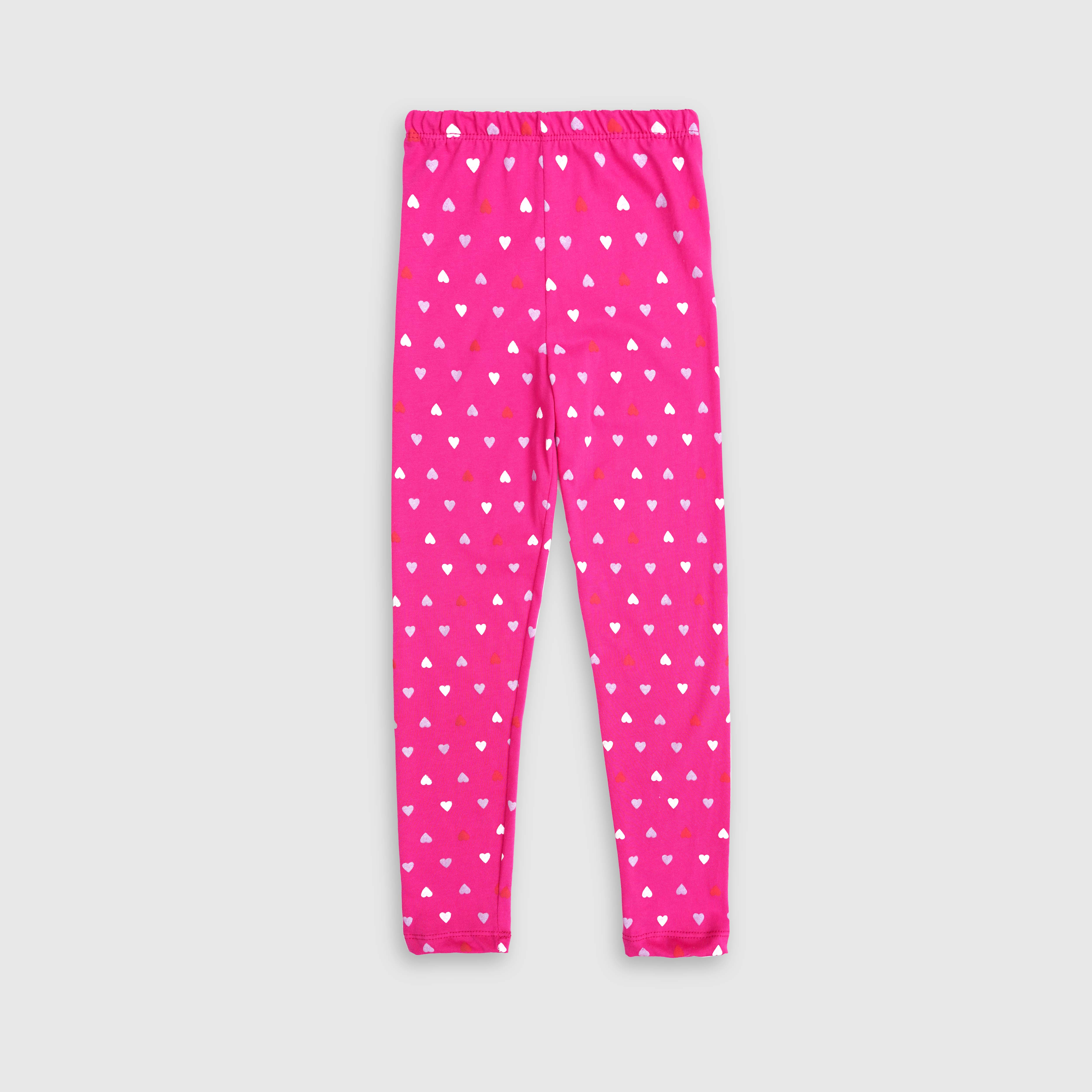 All-Over Heart Printed Cotton Leggings