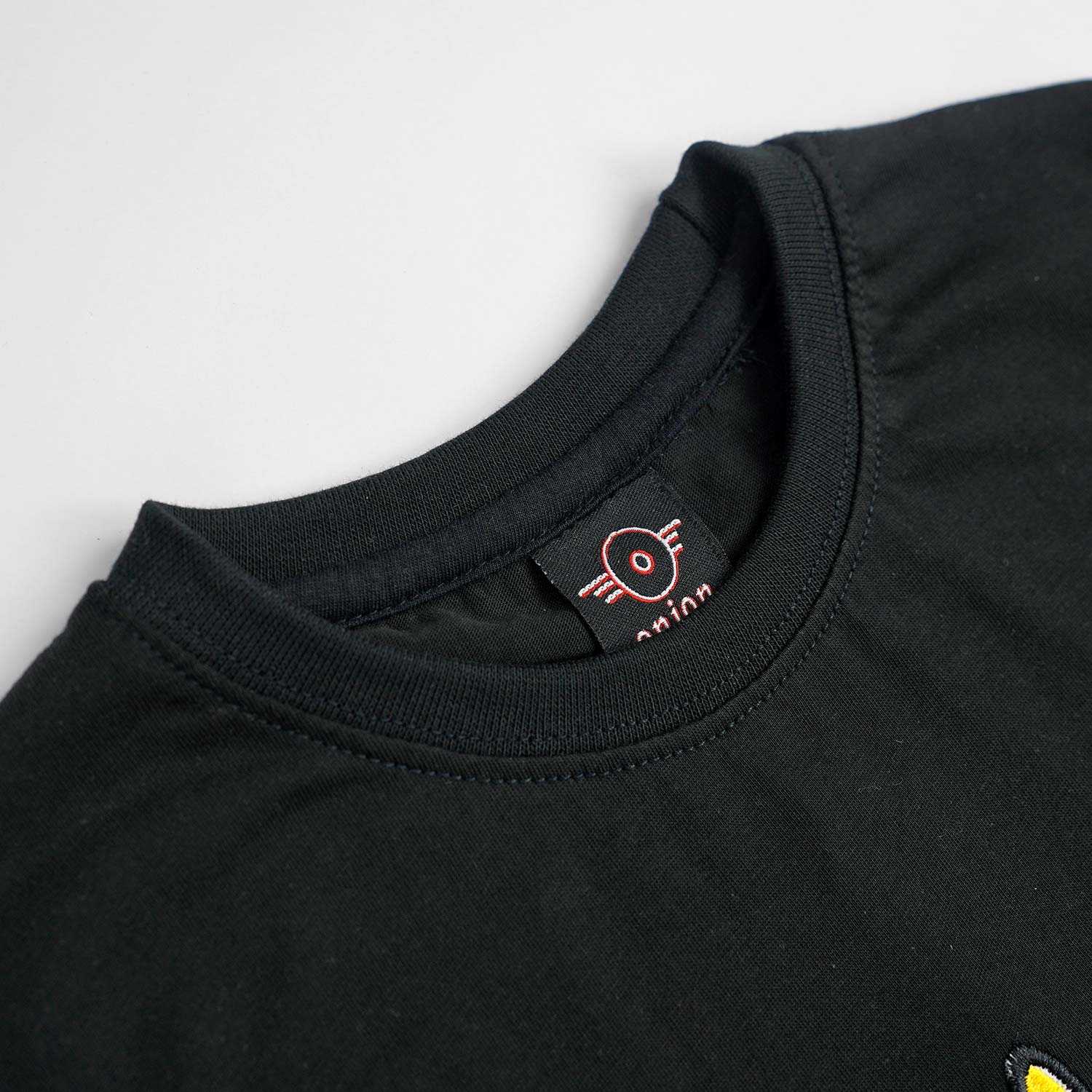 Girls Soft Cotton Embroidered Black T-shirt