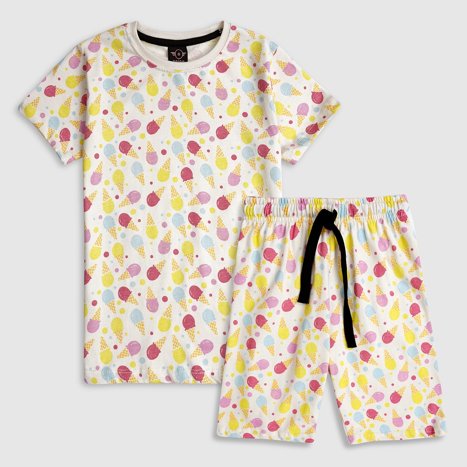 Girls Soft Cotton All Over Printed 2 Piece Suit