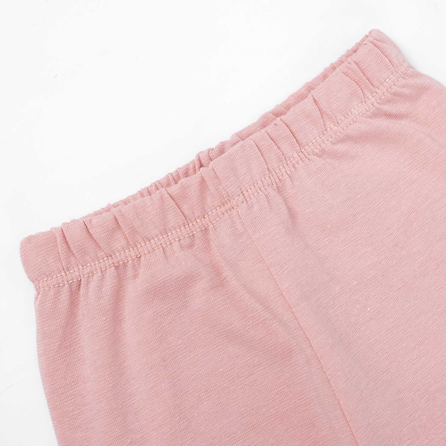 Girls Soft Cotton Printed Light Pink Leggings