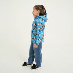 Kids Premium Quality All-Over Printed Puffer Zipper Hoodie Jacket