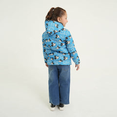 Kids Premium Quality All-Over Printed Puffer Zipper Hoodie Jacket