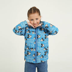 Kids Premium Quality All-Over Printed Puffer Zipper Hoodie Jacket