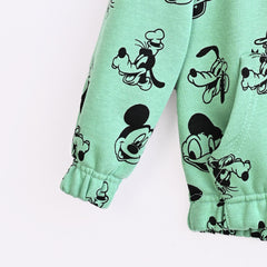 Girls Mickey Mouse Printed Fleece Suit