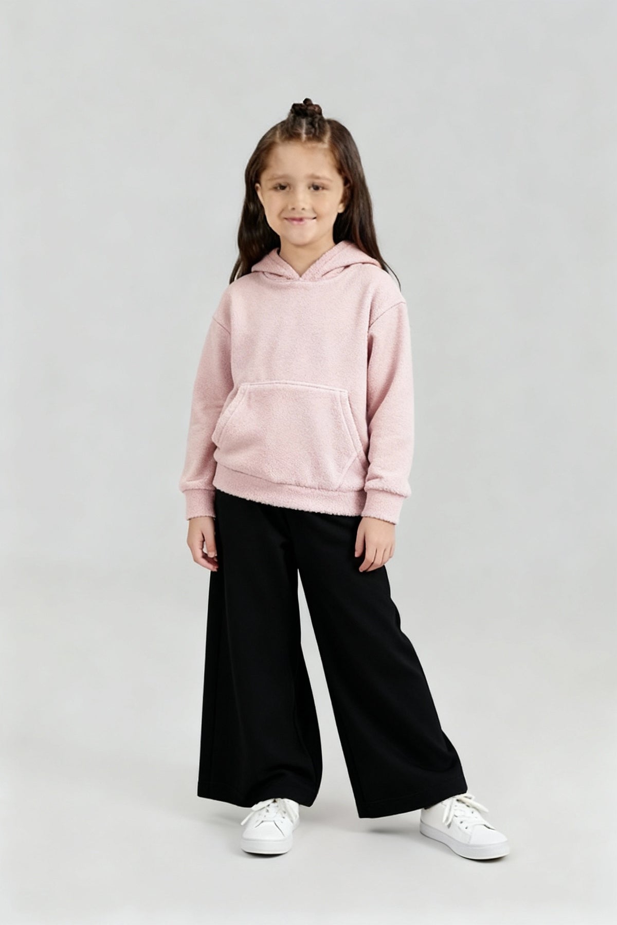 Tea pink Teddy Fur Hoodie – Ultra Soft & Cozy Winter Wear