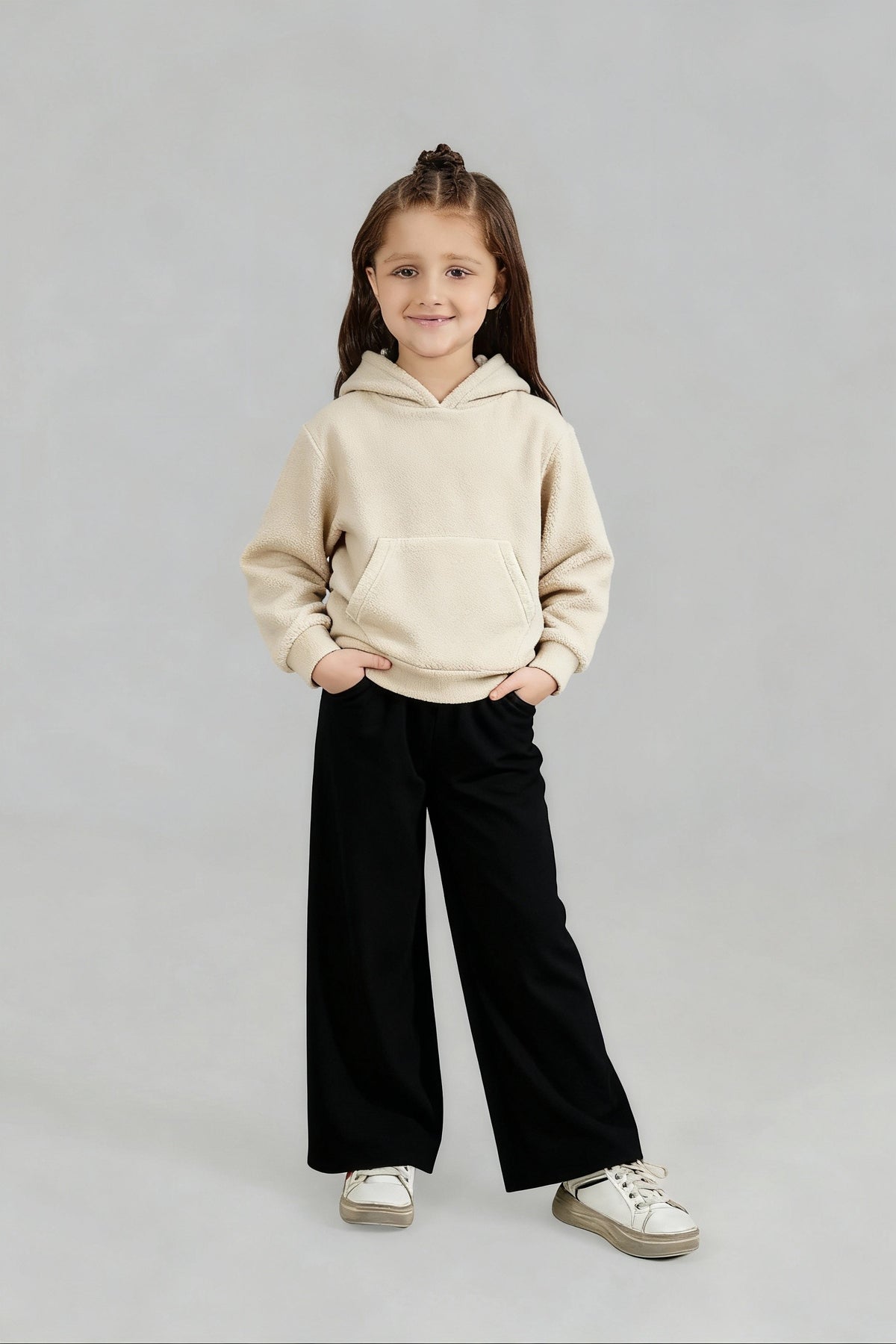 Offwhite Teddy Fur Hoodie – Ultra Soft & Cozy Winter Wear