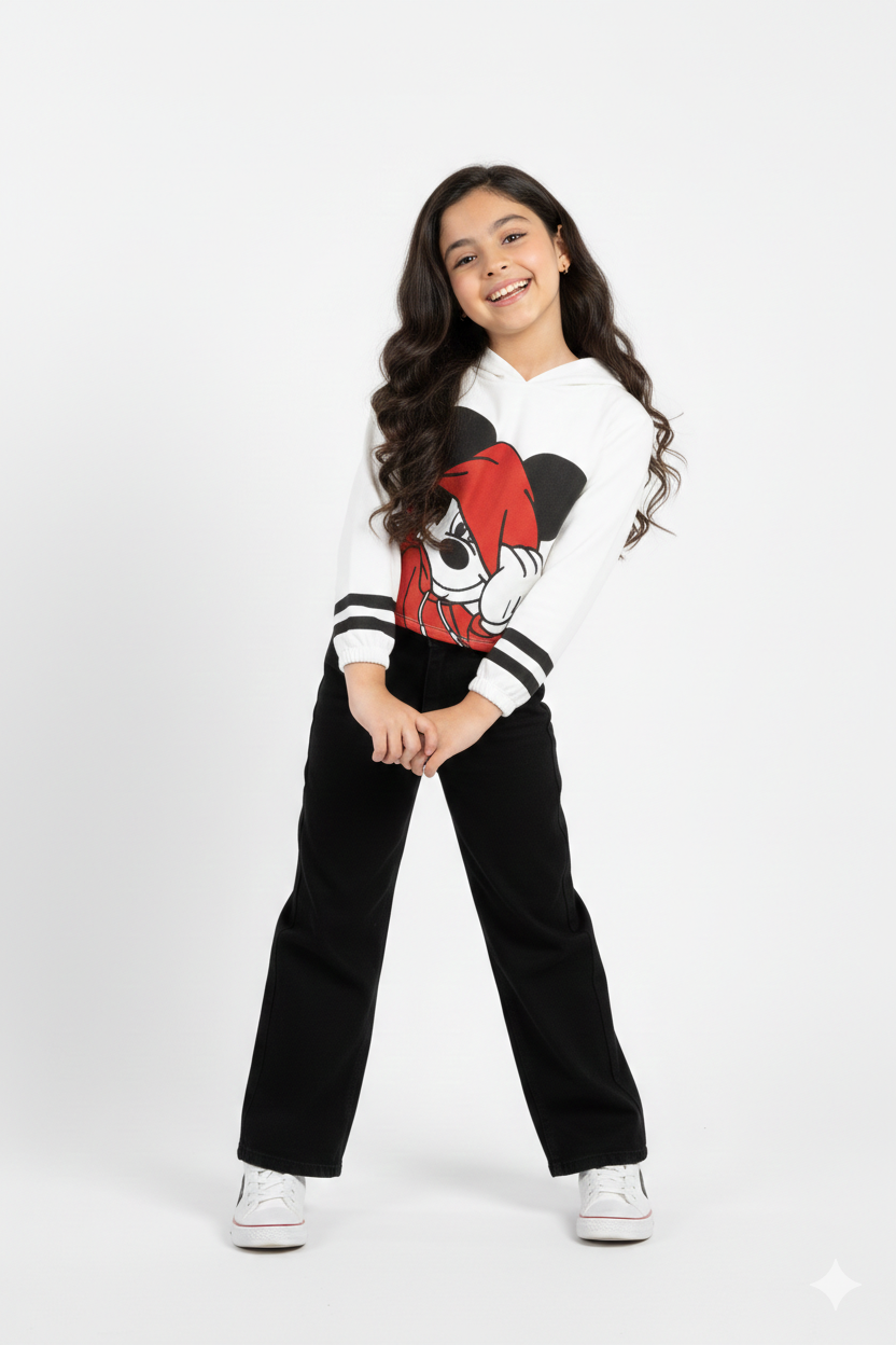 Mickey Mouse Short Body Hoodie – 100% Cotton Terry-1