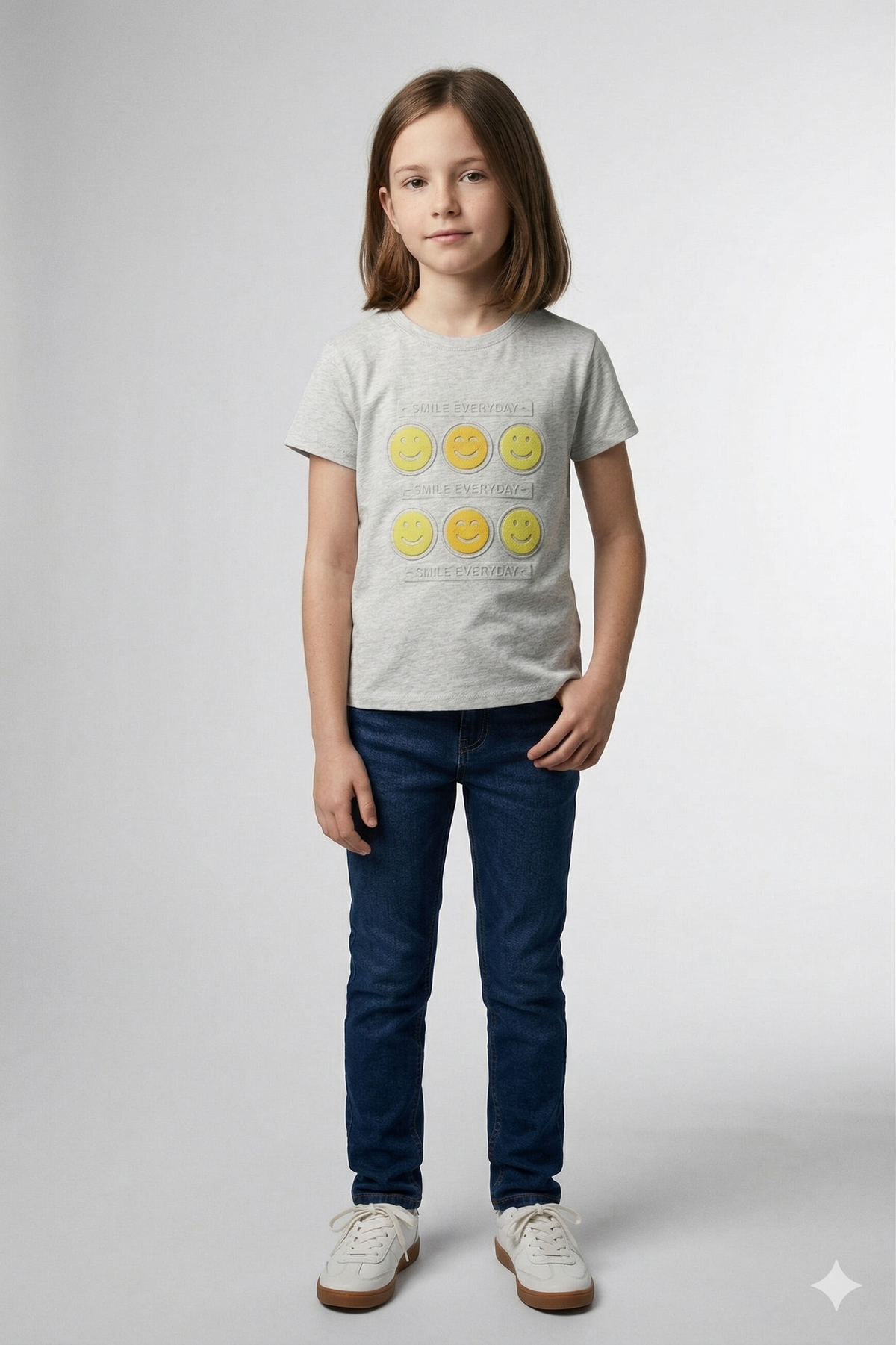 Embosed Smily T Shirt