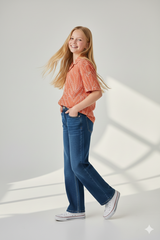 Jacquard Fabric Embroidered Shirt – Terracotta Orange | Onion Outfits