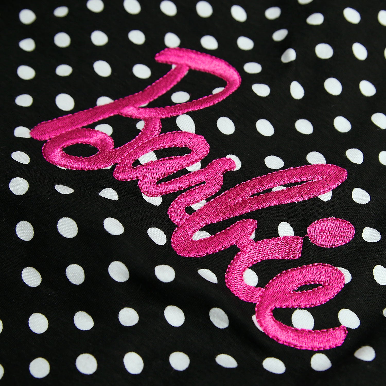 Girls Pure Cotton Polka Dots Barbie Slogan T-Shirt